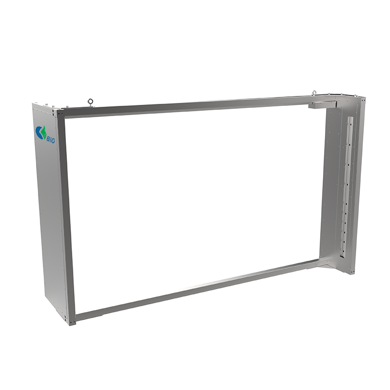 Framed ultrasonic open channel flowmeter