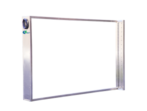Framed ultrasonic open channel flowmeter